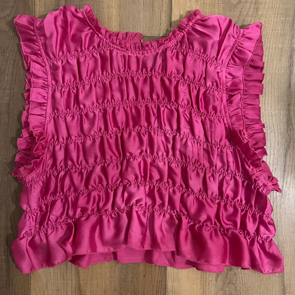 Zara Ribbed Silk Tank Top